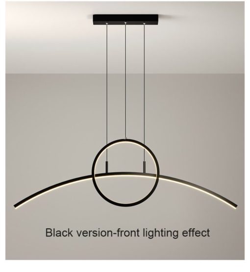 Modern Black Minimalist Chandelier - Perfect Lighting Solution