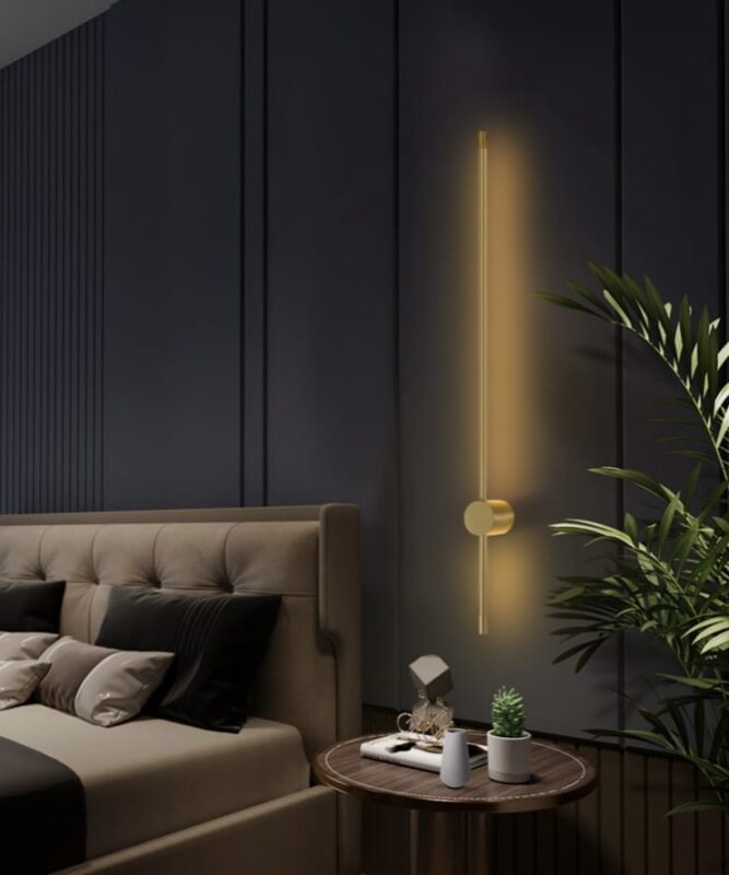 Modern Gold Stick Wall Lamp - Falcon LED Light